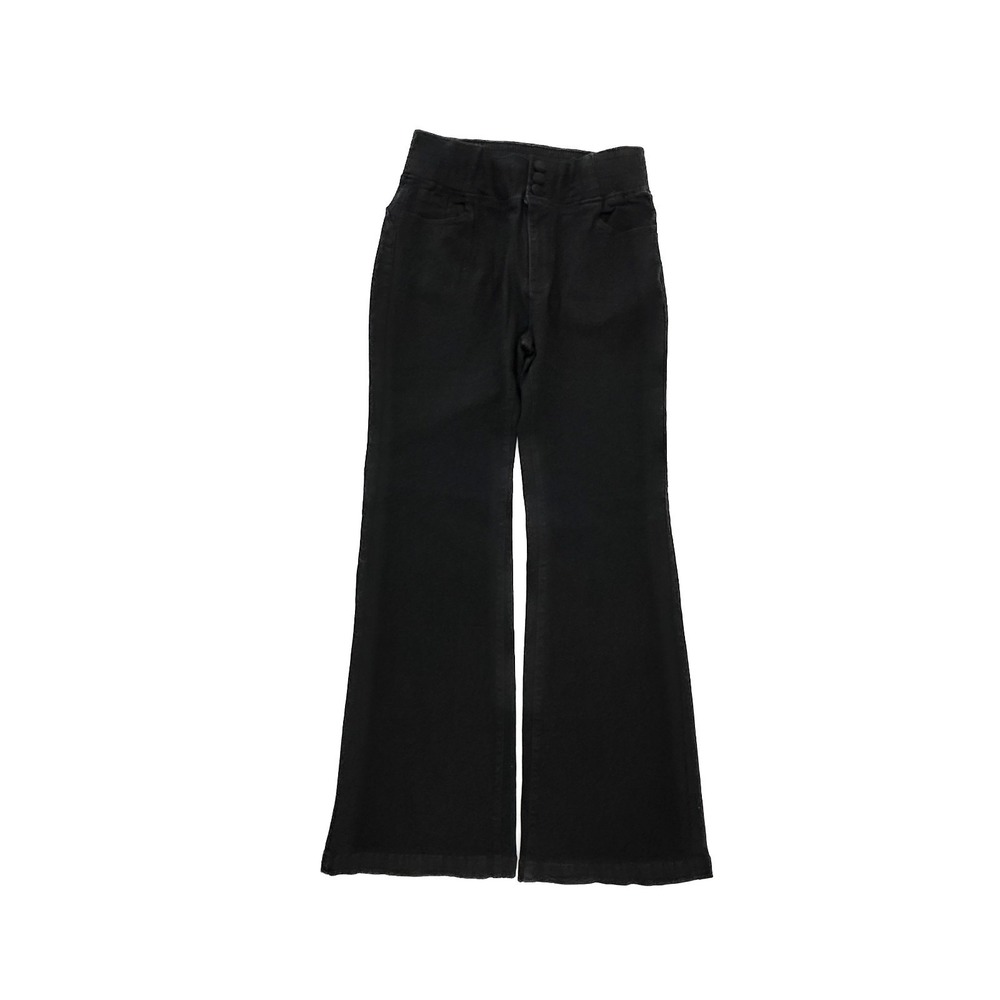 Unbranded Elastic Waist Flare Women's size L Black Denim Jeans